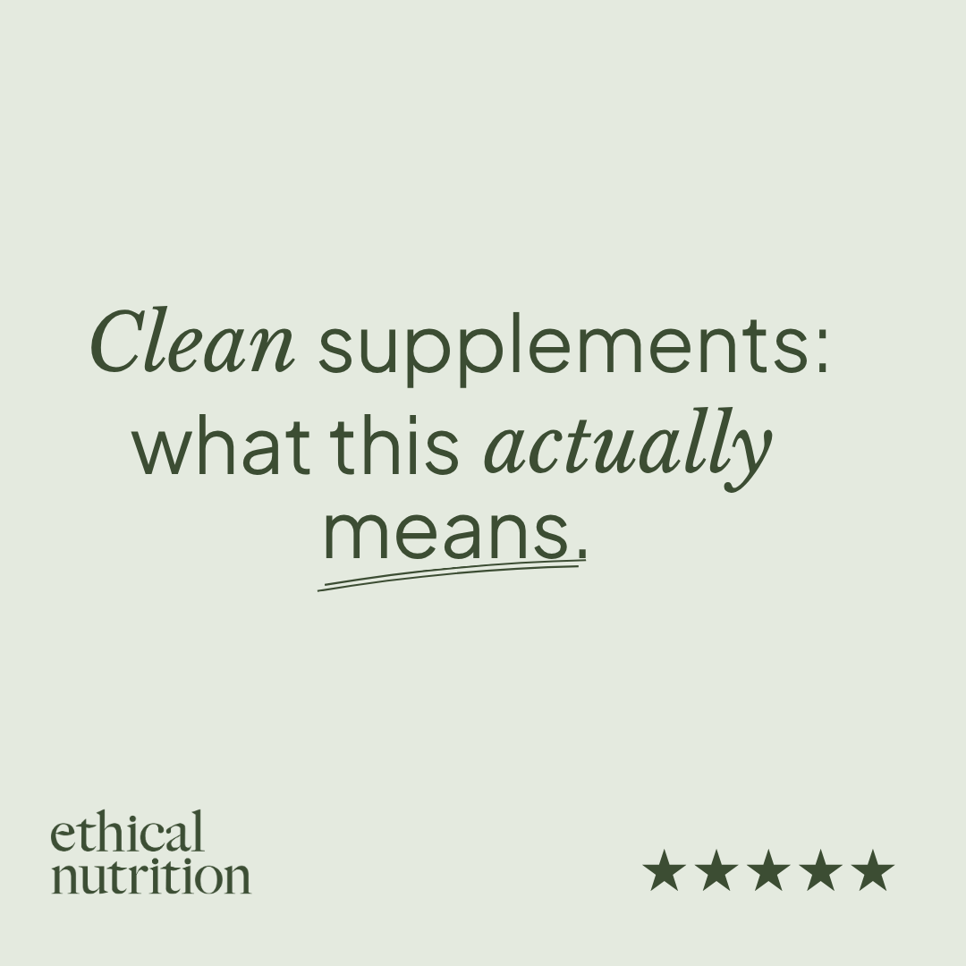 Clean Supplements: What This Actually Means